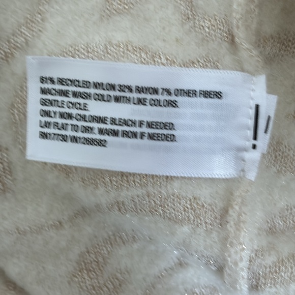 NWT Future Collective Brocade Shimmer V-Neck Sweater - Picture 10 of 10